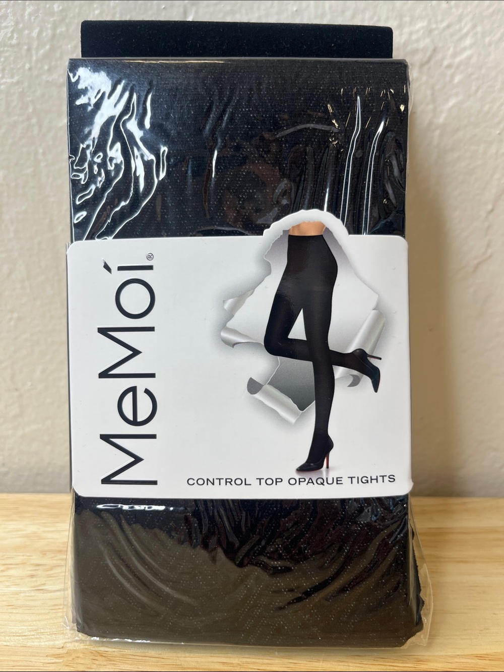 MeMoi Control Top Opaque Tights - Black